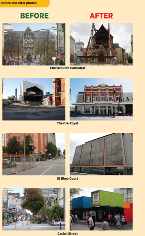 New Zealand earthquake before and after New Zealand earthquake before and after