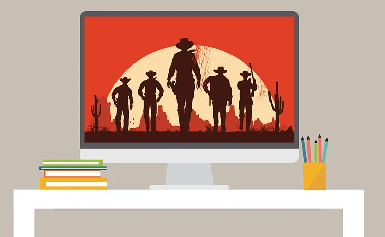 cowboys on computer