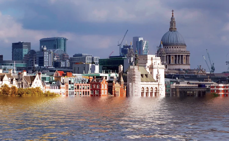 London City and houses flooding_for CMS