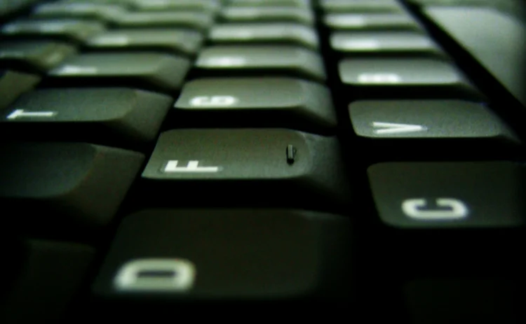 A keyboard seen from the left