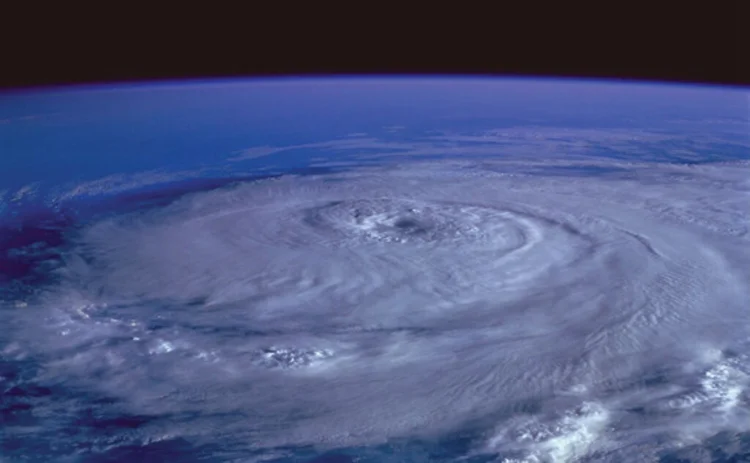 Hurricane from a satellite's view