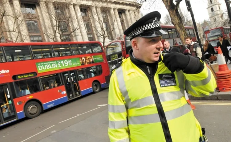 Metropolitan Police officer on the streets of London