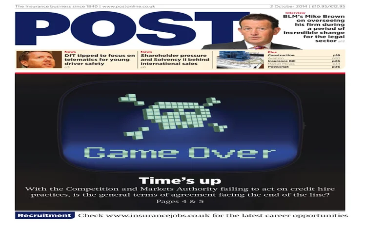 The front cover of the 2 October issue of Post magazine