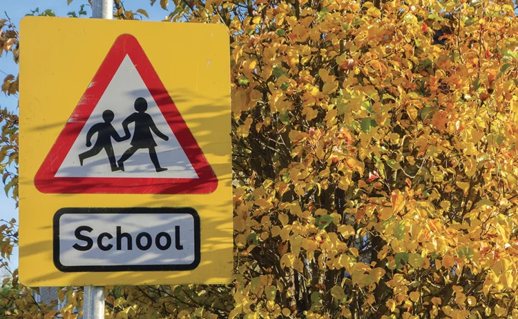 UK school sign