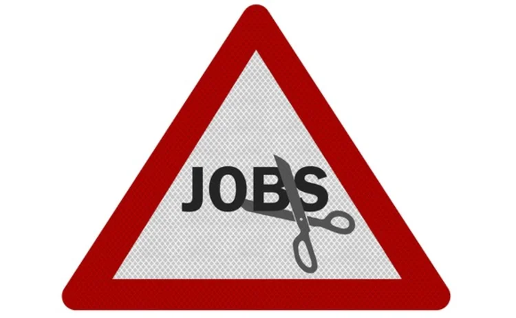 Jobs cut sign