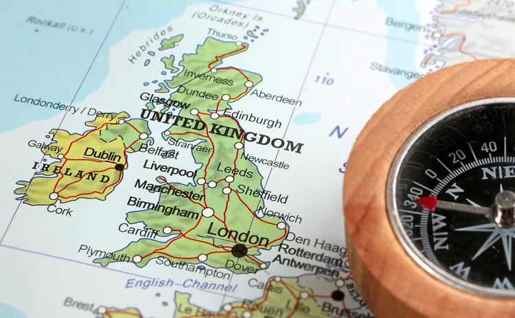 london-uk-compass-map