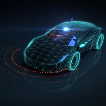 Self drive autonomous vehicle AI digital