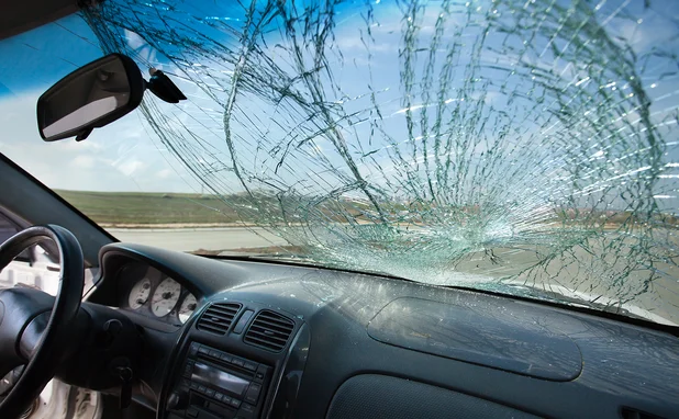 cracked windscreen