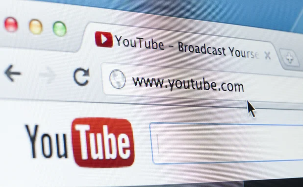 Youtube Homepage Close-up on LCD Screen, Chrome Web Browser. YouTube is a largest and most visited video-sharing website, has founded in February 14, 2005.