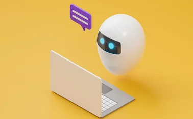 AI chatbot assistant, automatic reply message, 3d illustration