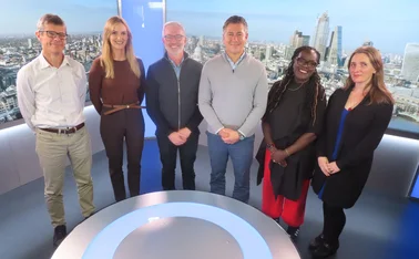 Andrew Ruddle of Financial Conduct Authority, Stuart Cheers-Berry at Davies, Nadine Kearney at Rokstone, Charles Rowley of DA Strategy and Dinah Cobbinah at Sicsic Advisory with Emma Ann Hughes