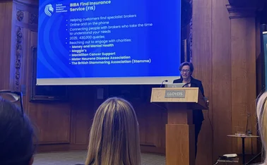 Caroline Barr, chair of the British Insurance Brokers’ Association, speaking at the Disability Access Symposium 2026