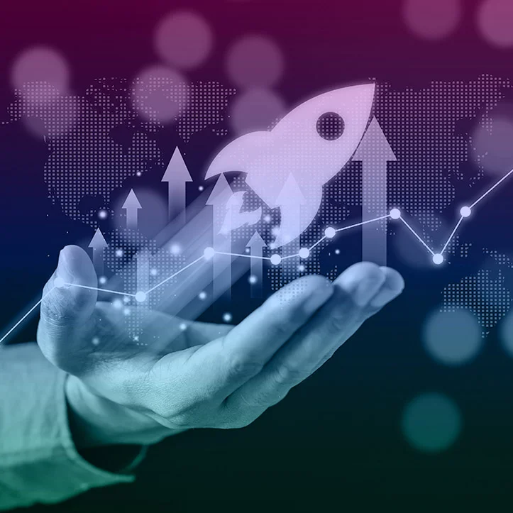 Rocket flying out of hand