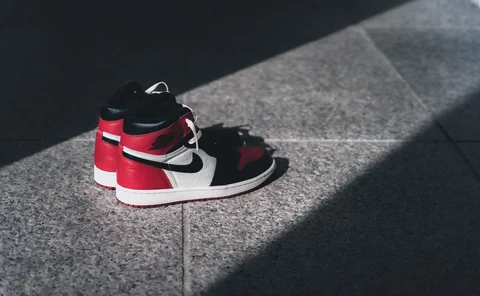 Jordan 1 Retro Black Red sneakers. Air jordans