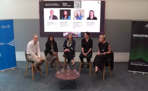 Farris Salah, head of Smart Follow Apollo, Nidhi Howell, chief business technology officer, Lockton Re, Ondine Bourrut Lacouture, active Underwriter, Syndicate 1955 Arch, Rebecca Marsh, head of casualty, Ki Insurance, Carla Moffett, head of international property and casualty, Lockton Re