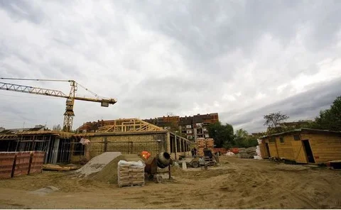 A vacant construction site