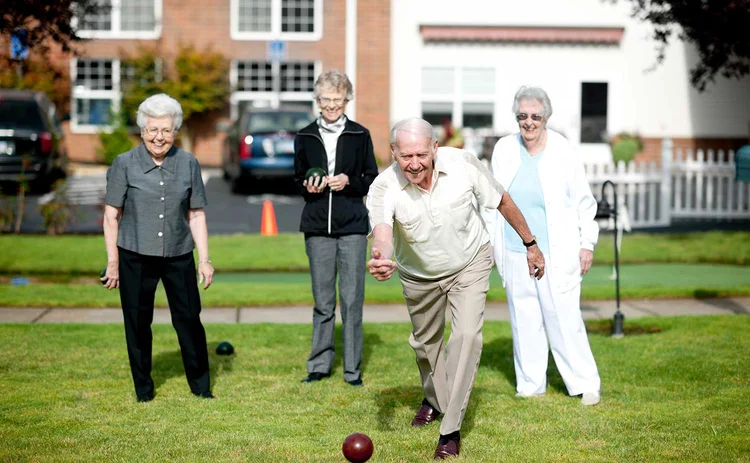 Retirement village bowls