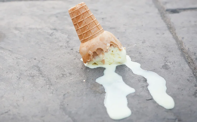 dropped ice cream
