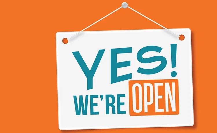 Yes we're open
