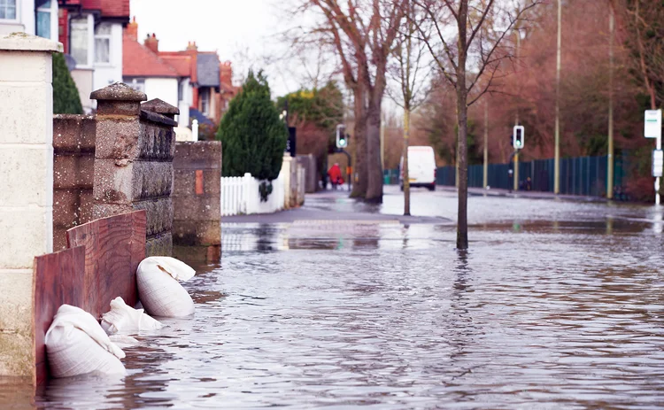 Flood in UK street