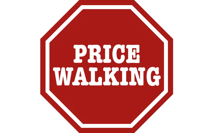 stop sign price walking