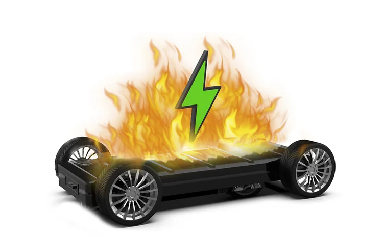 Car battery on fire_for CMS