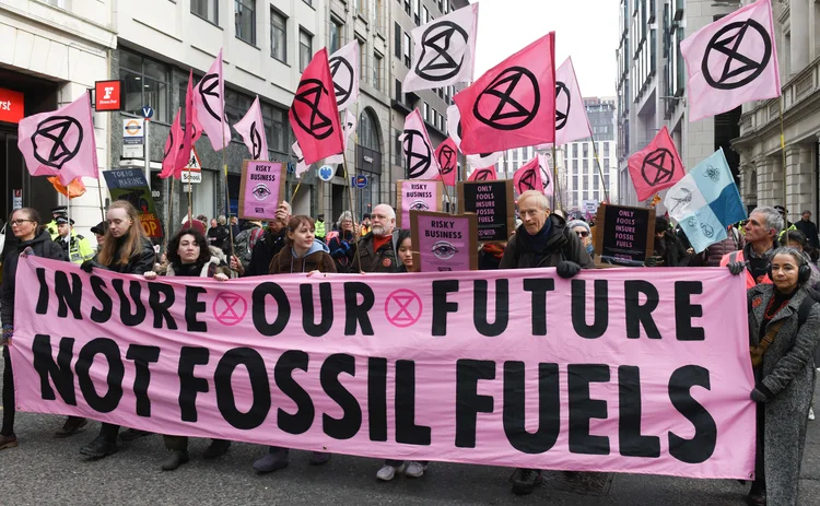 Extinction Rebellion protest in the City of London 27 February 