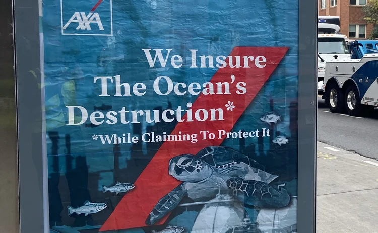 AXA protest in NYC