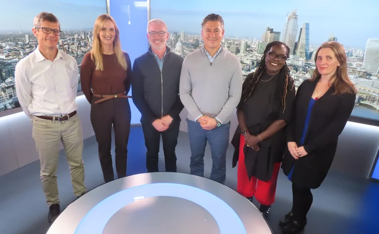 Andrew Ruddle of Financial Conduct Authority, Stuart Cheers-Berry at Davies, Nadine Kearney at Rokstone, Charles Rowley of DA Strategy and Dinah Cobbinah at Sicsic Advisory with Emma Ann Hughes