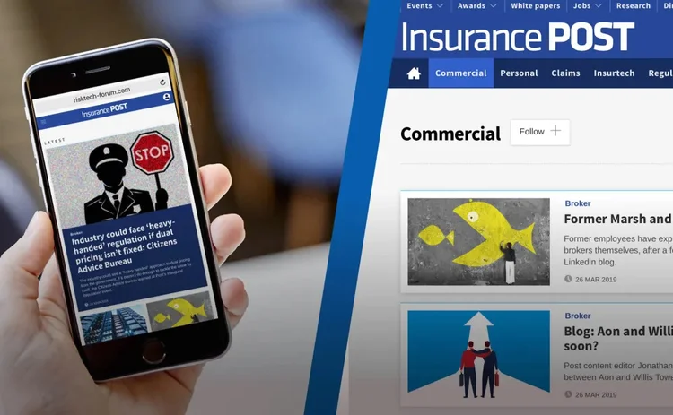 Insurance post on phone and website