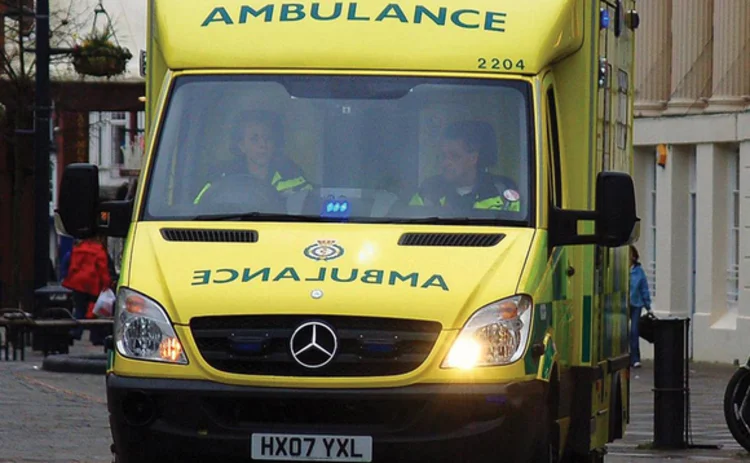 An NHS ambulance