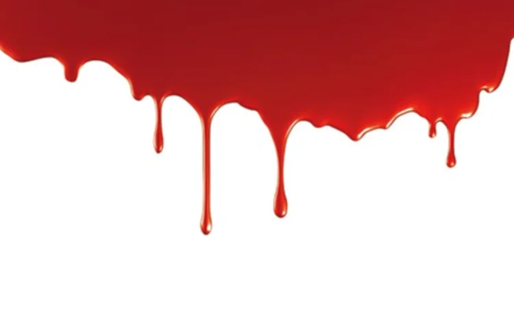 Blood on a white background