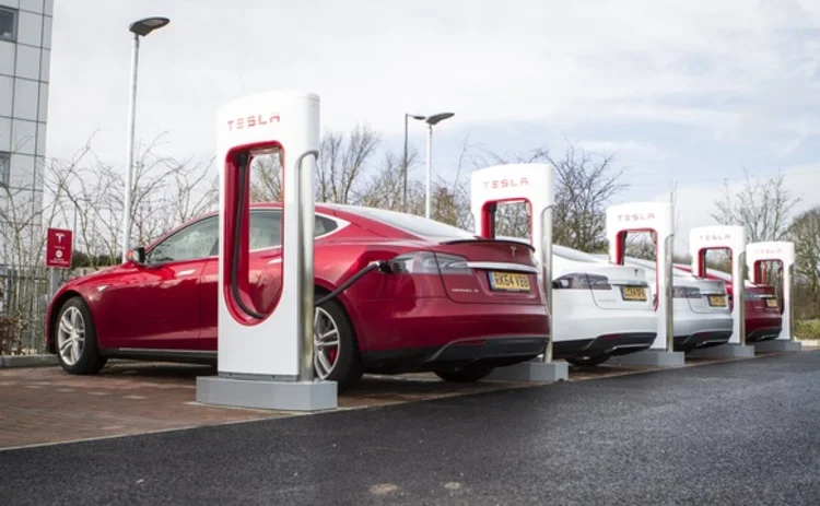 Tesla superchargers set up in Maidstone Kent