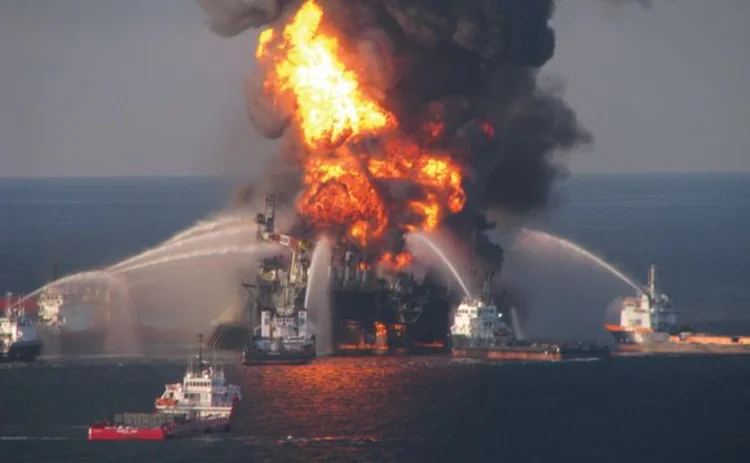Oil rig explosion (Photo - PA)