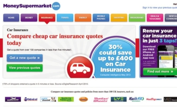 MoneySupermarket website