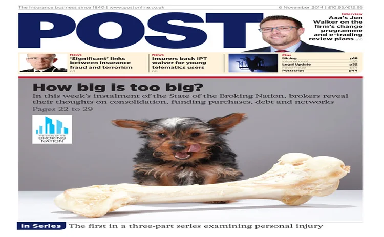 The front cover of the 6 November issue of Post magazine