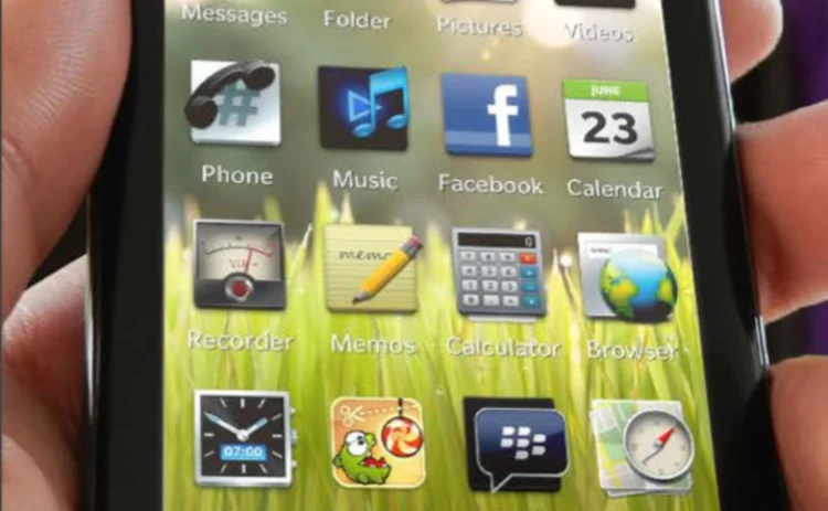 RIM Blackberry 10 Operating System Home Screen