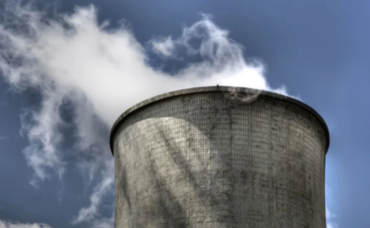 Cooling tower at a nuclear power plant