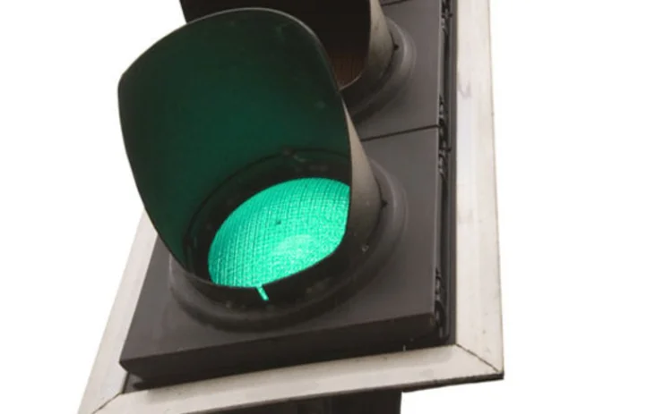 Green light at a traffic light