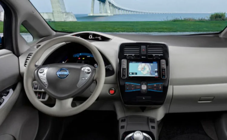 The inside of a Nissan car
