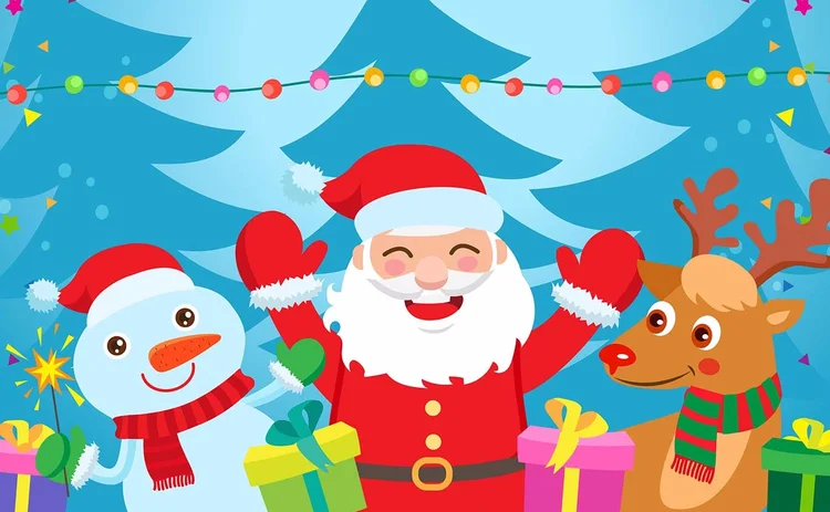 santa-snowman-reindeer-christmas