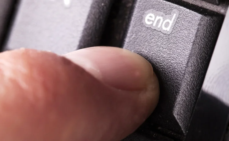 An end button on a keyboard