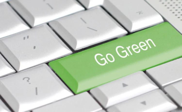 A green keyboard