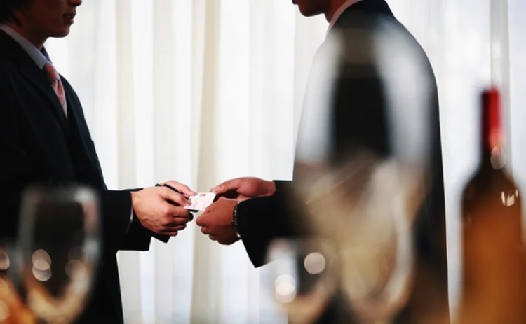 Business card businessmen