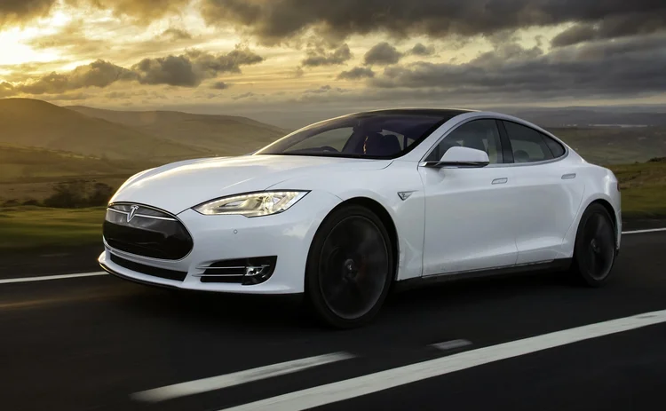 A white Tesla Model S
