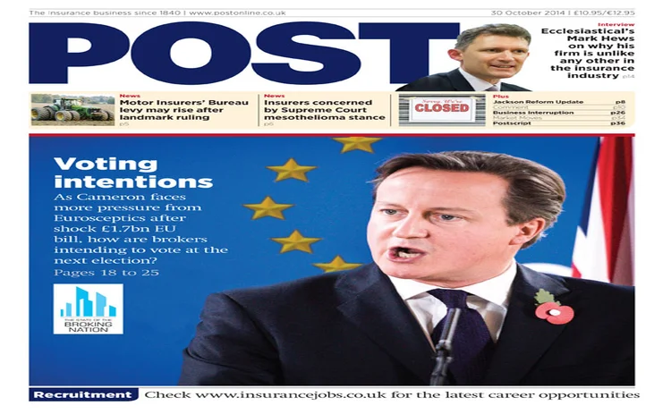 The front cover of the 30 October issue of Post magazine