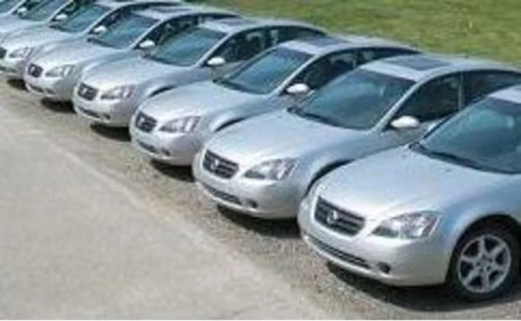 Silver fleet cars in car park