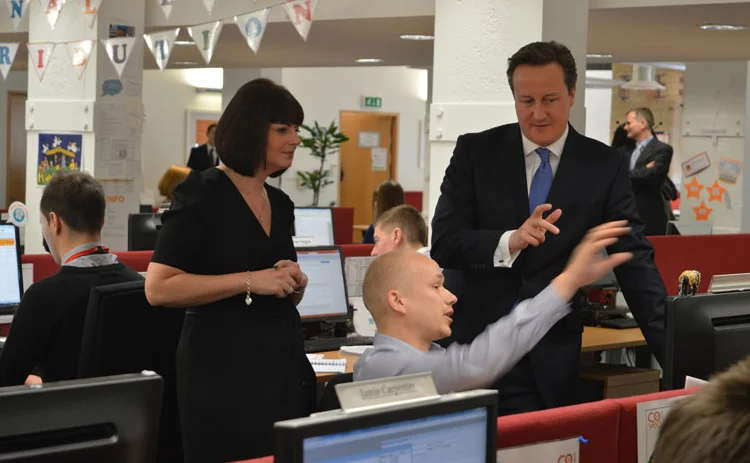 David Cameron visits Covea offices to meet apprentices and graduates