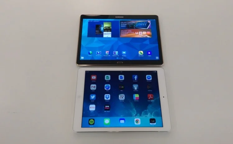 Galaxy Tab S vs iPad Air display
