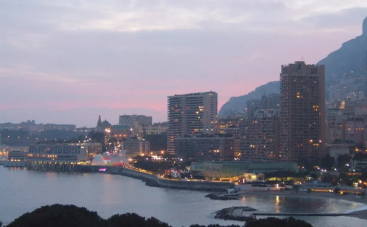 Monte Carlo bay at sunset